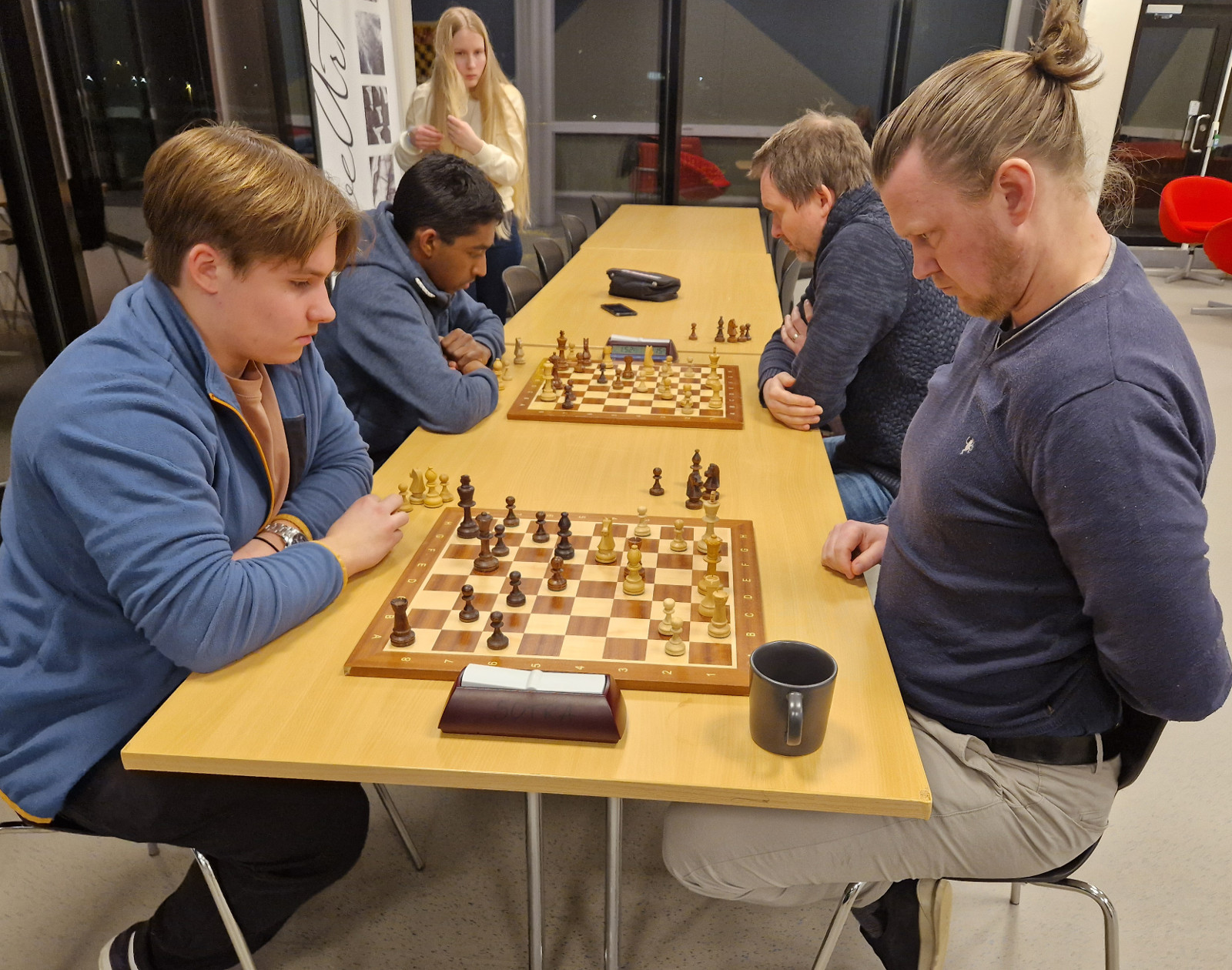 Øyvind Riisem gikk seirende ut av finalen mot Thomas Sekkingstad, mens Kristian Sørensen vant bronsefinalen mot Tirukkumaran Jeyachandran. Foto: Tom Eriksen